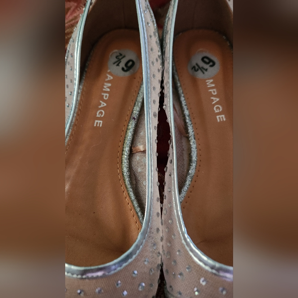Rampage Silver Rhinestone FLATS - Picture 4 of 7